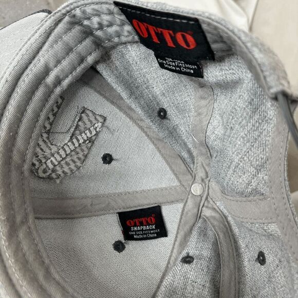 Cummins Flat Bill Otto Embroidered Baseball Cap Hat Navy Gray Trucker - Picture 9 of 10